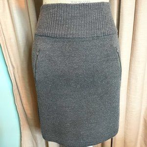 Loft  XS Gray wool blend short skirt